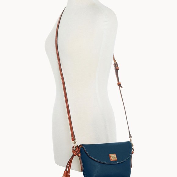 COPY - Dooney & Bourke Pebble Grain Crossbody Saddle Blue Jeans - Picture 3 of 4